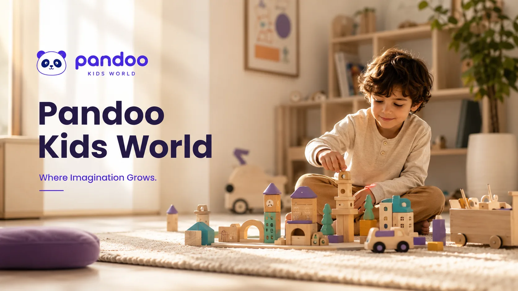 Pandoo Kids World — Logo and Branding packaging & visual design mockup 1 by Raghav Chopra